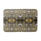 Grausilber und Schwarz-Deko-Muster Badematte (Vorderseite)