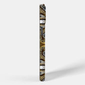 Grausilber und Schwarz-Deko-Muster Case-Mate iPhone Hülle (Rückseite / Rechts)