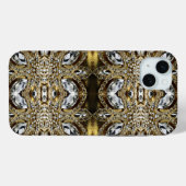 Grausilber und Schwarz-Deko-Muster Case-Mate iPhone Hülle (Rückseite (Horizontal))