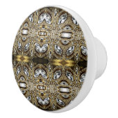 Grausilber und Schwarz-Deko-Muster Keramikknauf (Rechts)