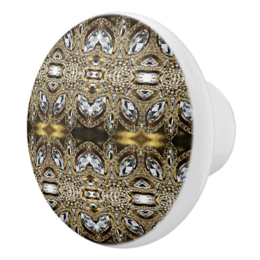 Grausilber und Schwarz-Deko-Muster Keramikknauf (Rechts)