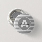 Grauskala an der Tafel mit Monogrammname Button (Vorne & Hinten)