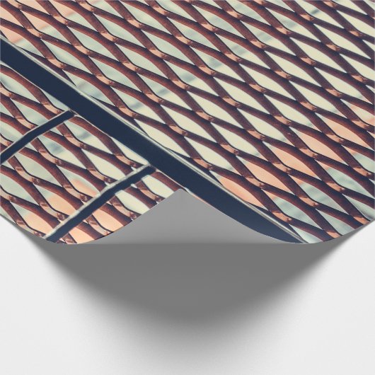 Graustahlzaun Geschenkpapier (Ecke)