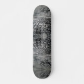 Grausteine, graue Nebel, grafische Kunst Skateboard (Vorne)