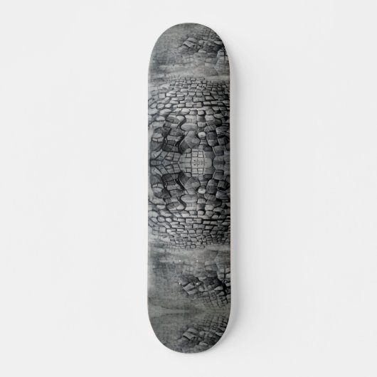 Grausteine, graue Nebel, grafische Kunst Skateboard (Vorne)