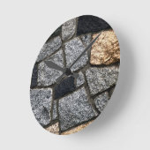 Grausteine Texturierte Wand Runde Wanduhr (Winkel)