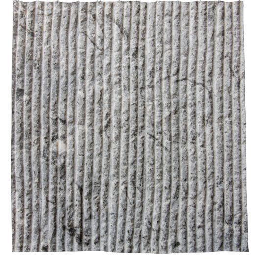 Grausteinfarbene Wandstruktur. Textur der Steinmau Duschvorhang (Vorderseite)