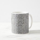 Grausteinfarbene Wandstruktur. Textur der Steinmau Kaffeetasse (VorderseiteRechts)