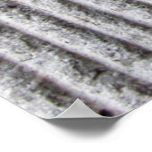 Grausteinfarbene Wandstruktur. Textur der Steinmau Poster (Ecke)