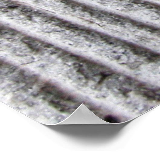 Grausteinfarbene Wandstruktur. Textur der Steinmau Poster (Ecke)