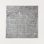 Grausteinfarbene Wandstruktur. Textur der Steinmau Wandteppich (Vorderseite (Horizontal))