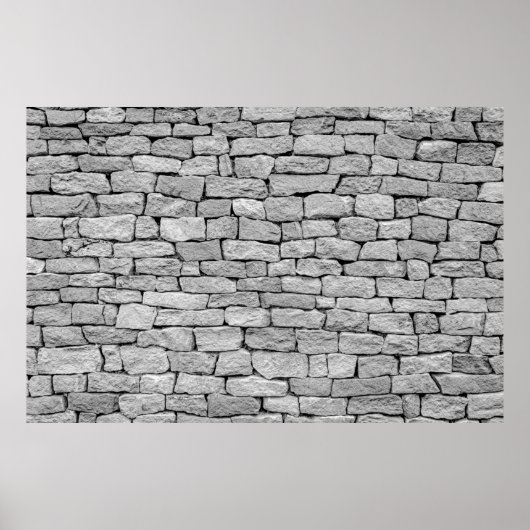 Grausteinmauer als abstrakter Hintergrund. Poster (Vorne)
