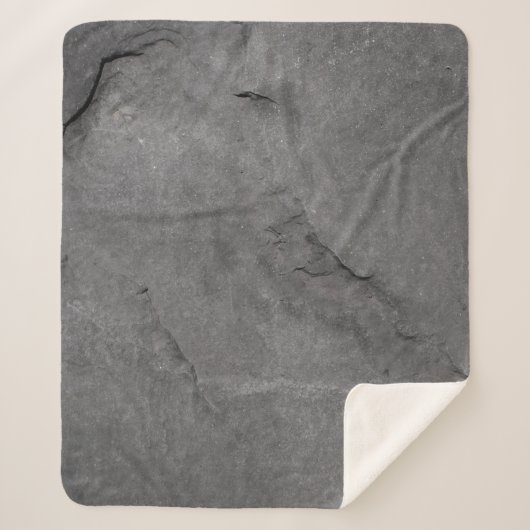 Grausteinstruktur schwarz-weiß sherpadecke (Vorderseite)