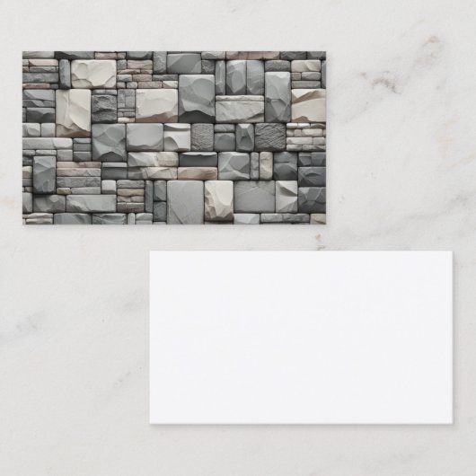 Grausteinziegel mit brauner Textur Visitenkarte (Vorne/Hinten)