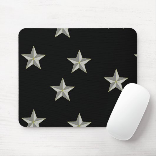 Grausterne auf schwarz mousepad (Mit Mouse)