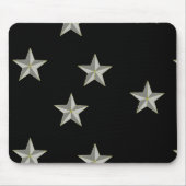 Grausterne auf schwarz mousepad (Vorne)