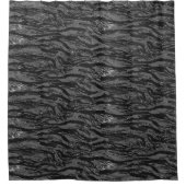 Graustreifen Camouflage Duschvorhang (Vorderseite)