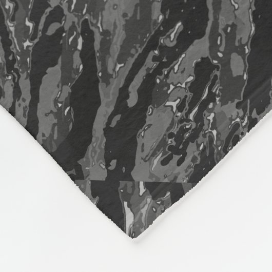 Graustreifen-Camouflage Fleecedecke (Ecke)