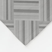 Graustreifen diagonales Webmuster Fleecedecke (Ecke)