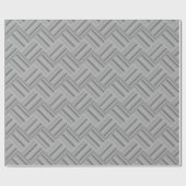 Graustreifen diagonales Webmuster Geschenkpapier (Flach)