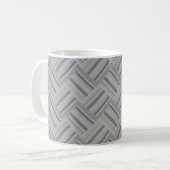 Graustreifen diagonales Webmuster Kaffeetasse (Vorderseite Links)