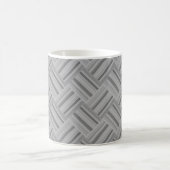 Graustreifen diagonales Webmuster Kaffeetasse (Mittel)
