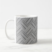 Graustreifen diagonales Webmuster Kaffeetasse (Links)