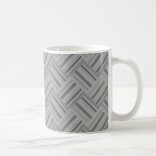 Graustreifen diagonales Webmuster Kaffeetasse