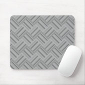 Graustreifen diagonales Webmuster Mousepad (Mit Mouse)