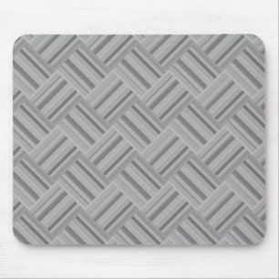Graustreifen diagonales Webmuster Mousepad