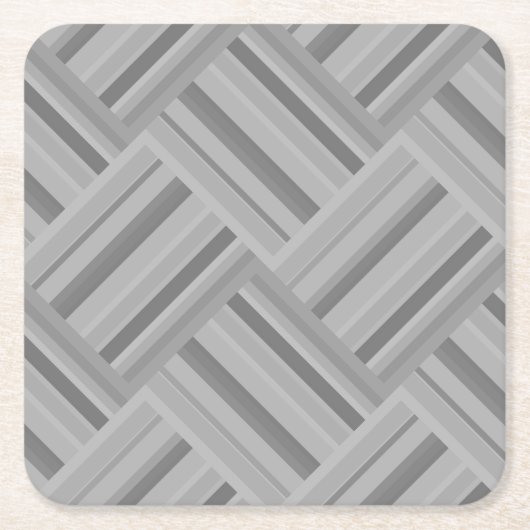 Graustreifen diagonales Webmuster Rechteckiger Pappuntersetzer (Vorderseite)
