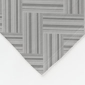 Graustreifen-Doppelwegemuster Fleecedecke (Ecke)