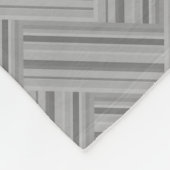 Graustreifen-Doppelwegemuster Fleecedecke (Ecke)