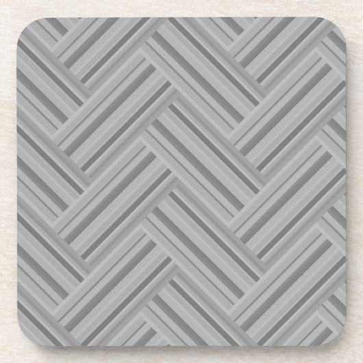 Graustreifen-Doppelwegemuster Getränkeuntersetzer (Vorderseite)