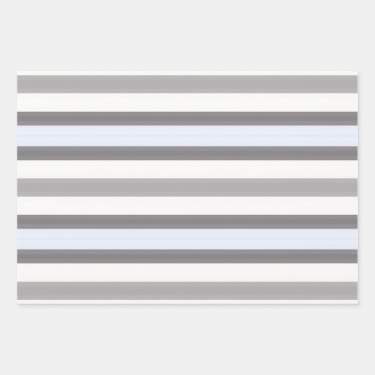 Graustreifen Geschenkpapier Set (Vorderseite)