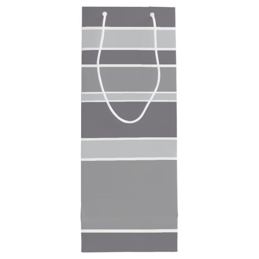 Graustreifen Geschenktüte Für Weinflaschen (Rückseite)