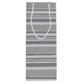 Graustreifen Geschenktüte Für Weinflaschen (Rückseite)