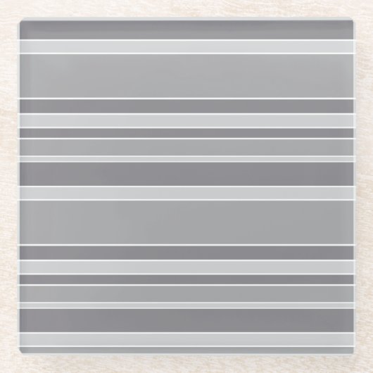 Graustreifen Glasuntersetzer (Vorderseite)