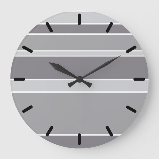 Graustreifen Große Wanduhr (Vorderseite)