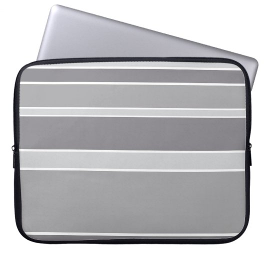 Graustreifen Laptopschutzhülle (Vorderseite)