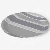 Graustreifen Pappteller (Schrägansicht)