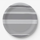 Graustreifen Pappteller (Vorderseite)