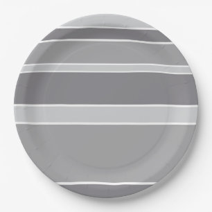 Graustreifen Pappteller