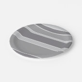 Graustreifen Pappteller (Schrägansicht)