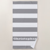 Graustreifen Strandtuch (Vorderseite)