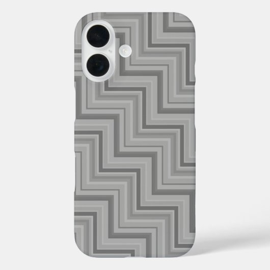 Graustreifen Treppenmuster Case-Mate iPhone Hülle (Rückseite)