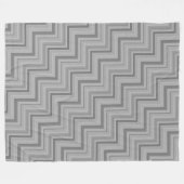 Graustreifen Treppenmuster Fleecedecke (Vorderseite (Horizontal))