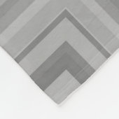 Graustreifen Treppenmuster Fleecedecke (Ecke)