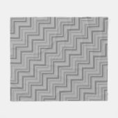 Graustreifen Treppenmuster Fleecedecke (Vorderseite (Horizontal))