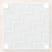 Graustreifen Treppenmuster Glasuntersetzer (Rückseite)